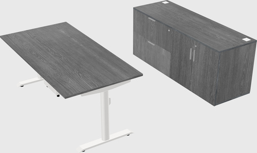 Dual motor electric desk