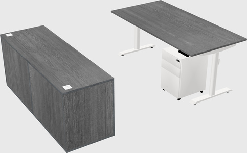 Dual motor electric desk