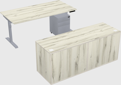Dual motor electric desk