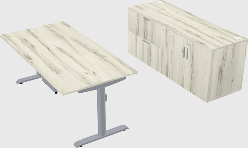 Dual motor electric desk