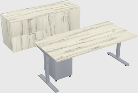 Dual motor electric desk
