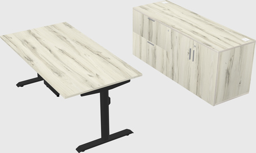Dual motor electric desk