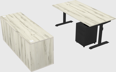 Dual motor electric desk