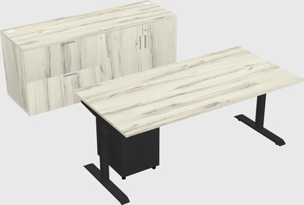 Dual motor electric desk