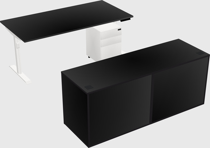 Dual motor electric desk