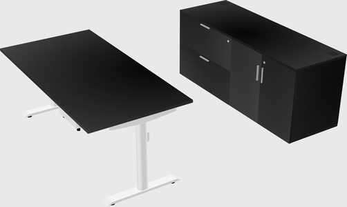 Dual motor electric desk