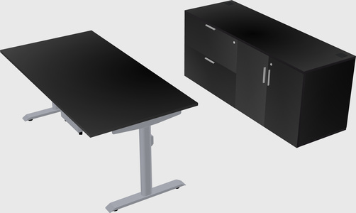 Dual motor electric desk