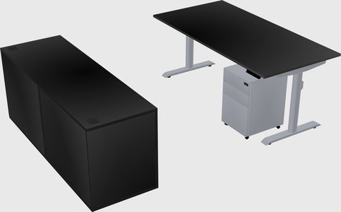 Dual motor electric desk