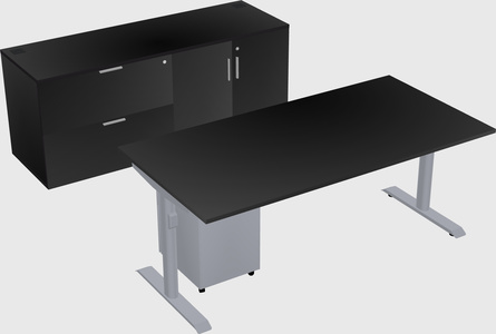 Dual motor electric desk