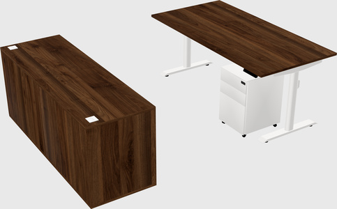 Dual motor electric desk