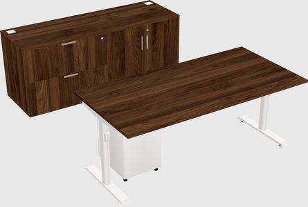Dual motor electric desk