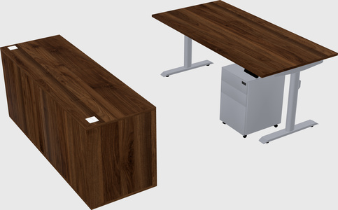 Dual motor electric desk