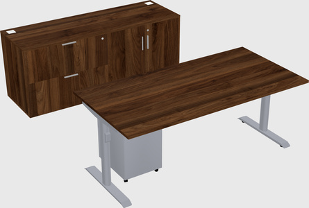 Dual motor electric desk