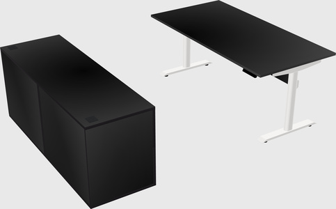 Dual motor electric desk