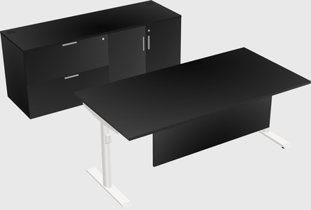Dual motor electric desk