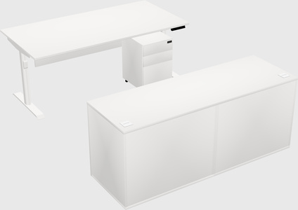 Dual motor electric desk