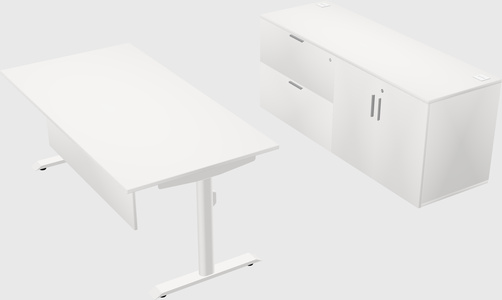 Dual motor electric desk