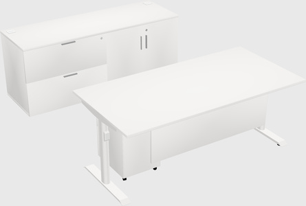 Dual motor electric desk
