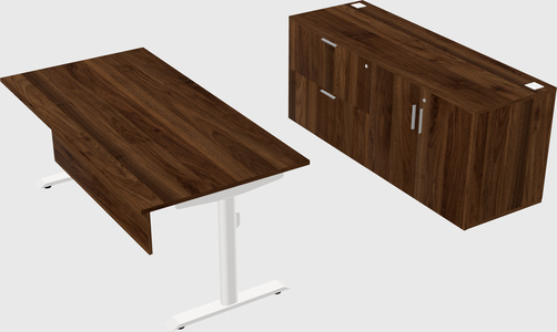 Dual motor electric desk