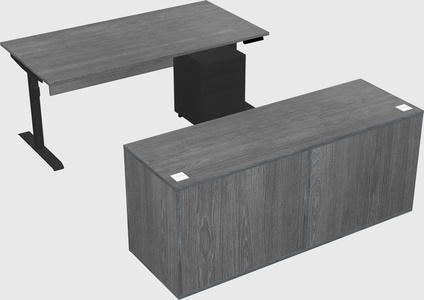 Dual motor electric desk