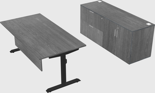 Dual motor electric desk