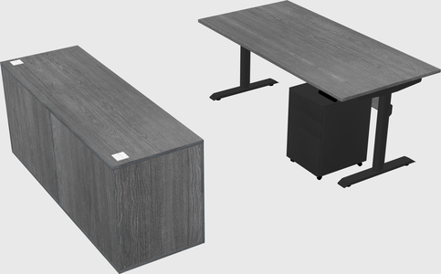 Dual motor electric desk