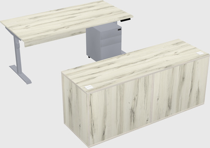 Dual motor electric desk