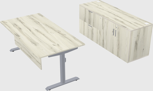 Dual motor electric desk