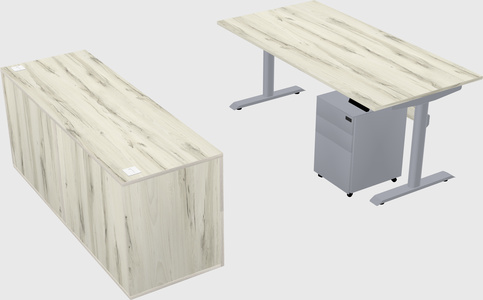 Dual motor electric desk