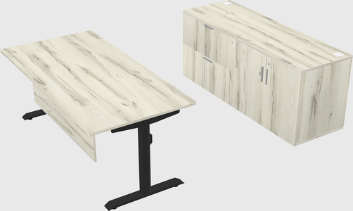 Dual motor electric desk