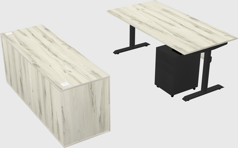 Dual motor electric desk