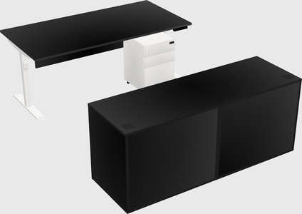 Dual motor electric desk