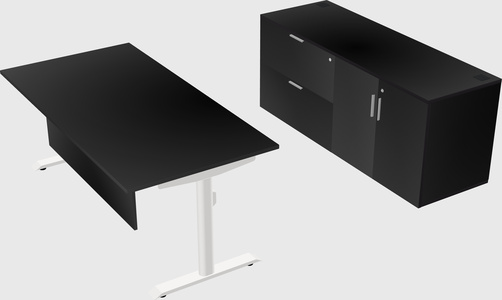 Dual motor electric desk