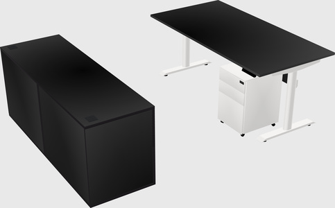 Dual motor electric desk