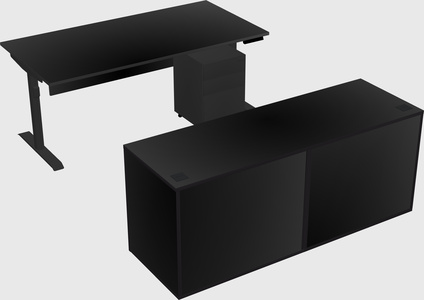 Dual motor electric desk