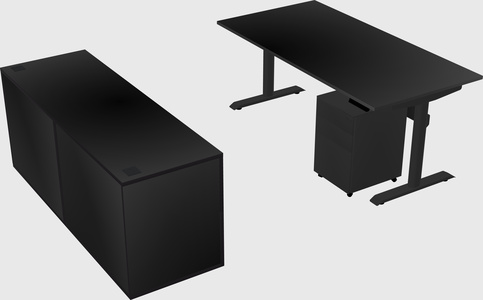 Dual motor electric desk