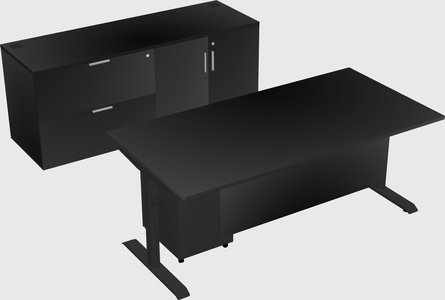 Dual motor electric desk