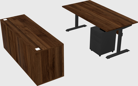 Dual motor electric desk