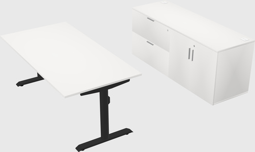 Dual motor electric desk