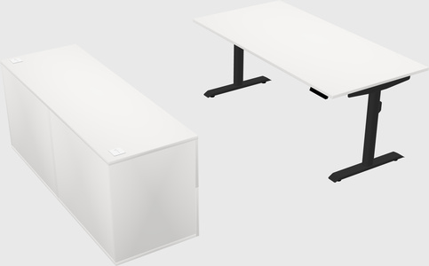 Dual motor electric desk