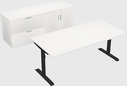 Dual motor electric desk