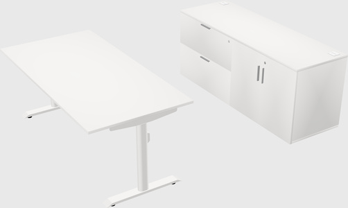 Dual motor electric desk