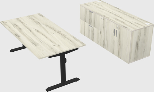 Dual motor electric desk