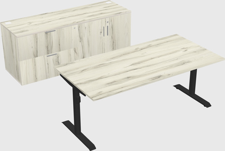 Dual motor electric desk