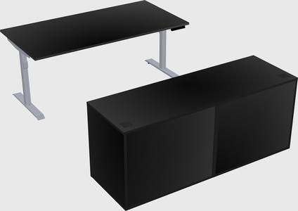 Dual motor electric desk