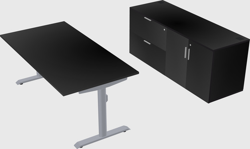 Dual motor electric desk