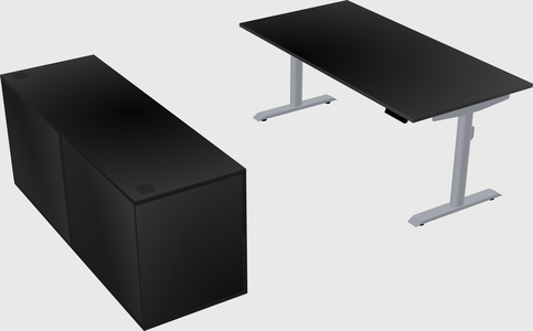 Dual motor electric desk