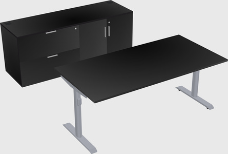 Dual motor electric desk