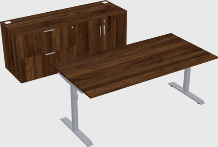 Dual motor electric desk