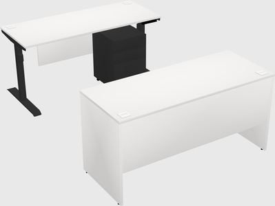 Dual motor electric desk